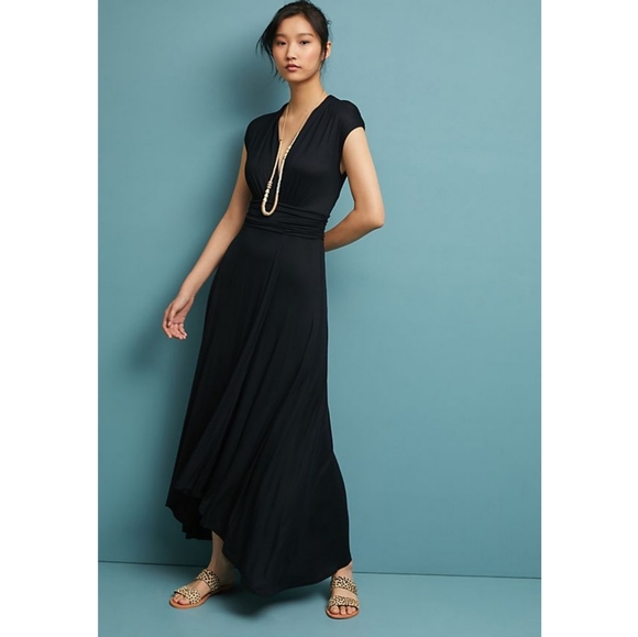 Anthropologie Dresses & Skirts - Anthro maeve bristol maxi wrap dress xxs petite